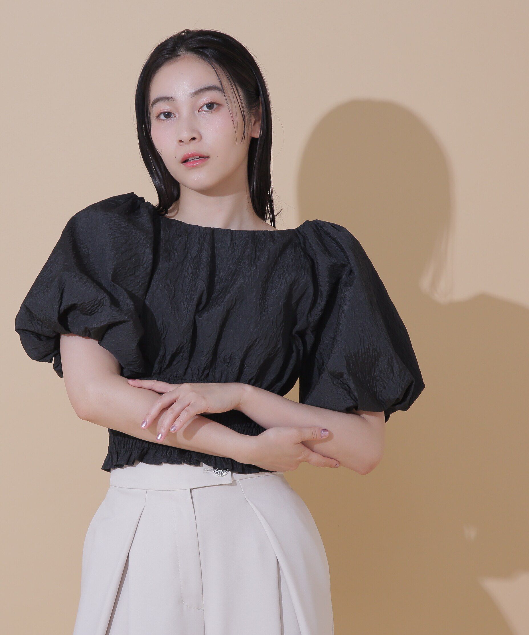  「シュリンクバルーンブラウス」|シャツ・ブラウス|