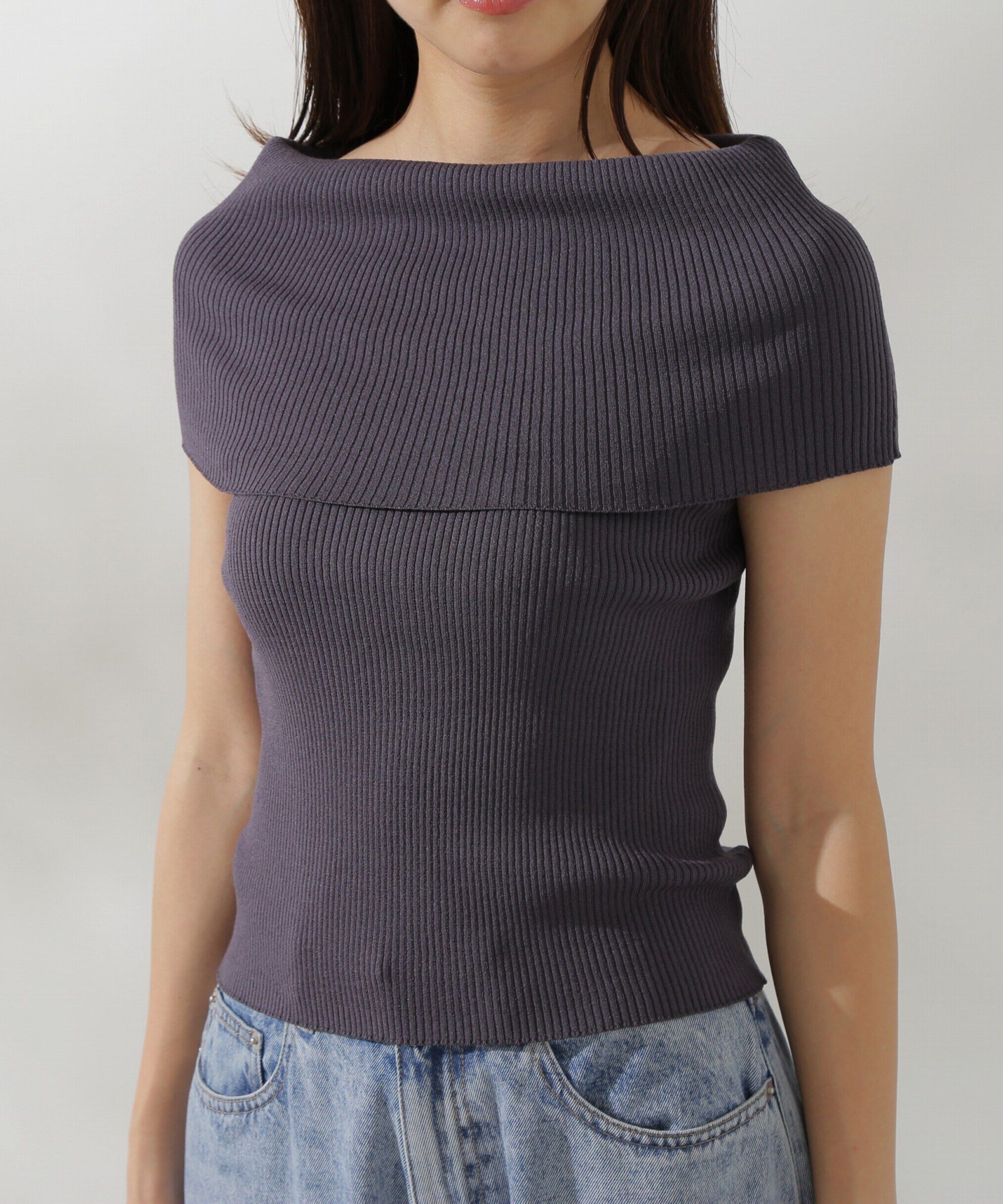 PROPORTION BODY DRESSING「オフショルノースリニット」|ニット・セーター|