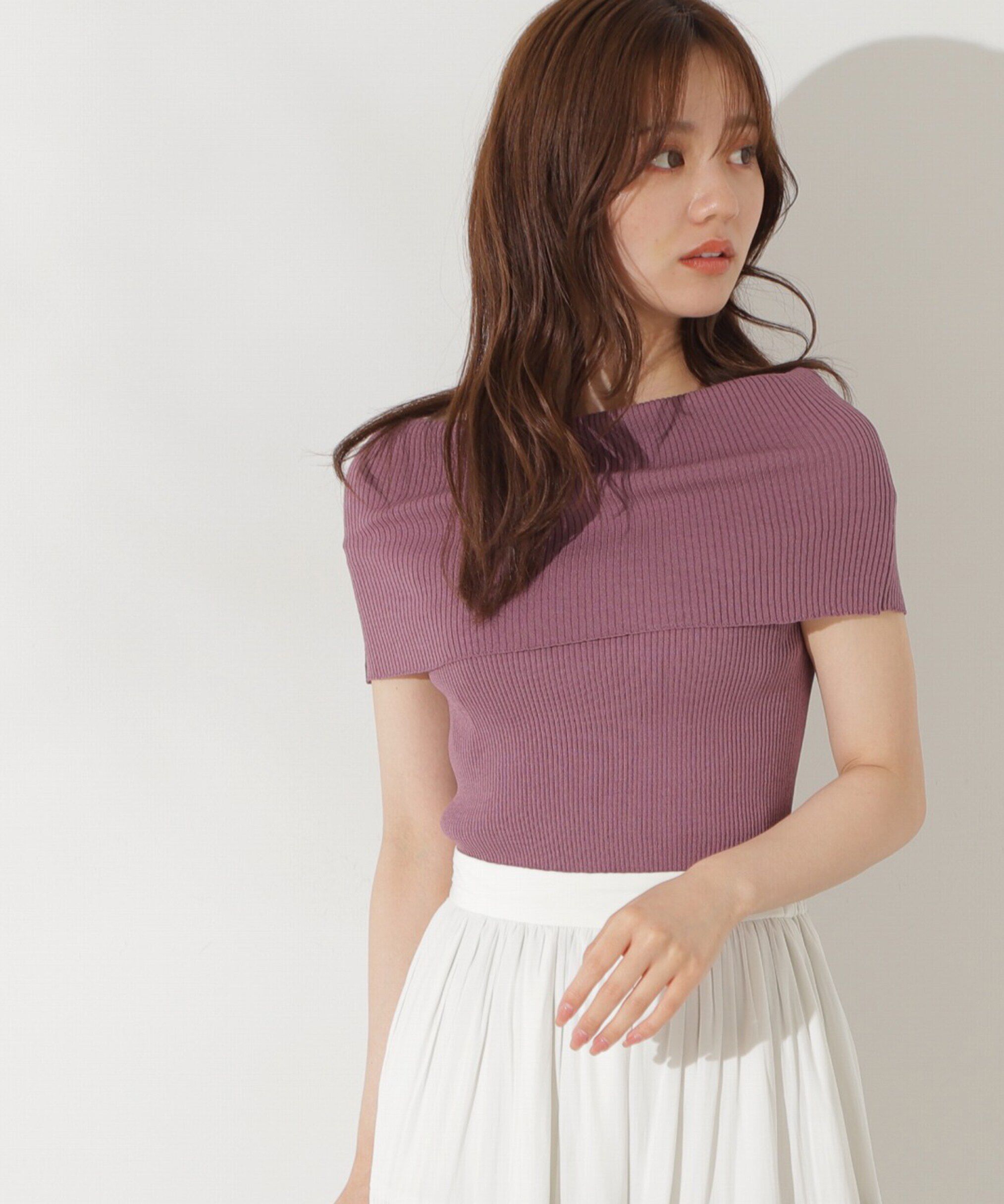 PROPORTION BODY DRESSING「オフショルノースリニット」|ニット・セーター|