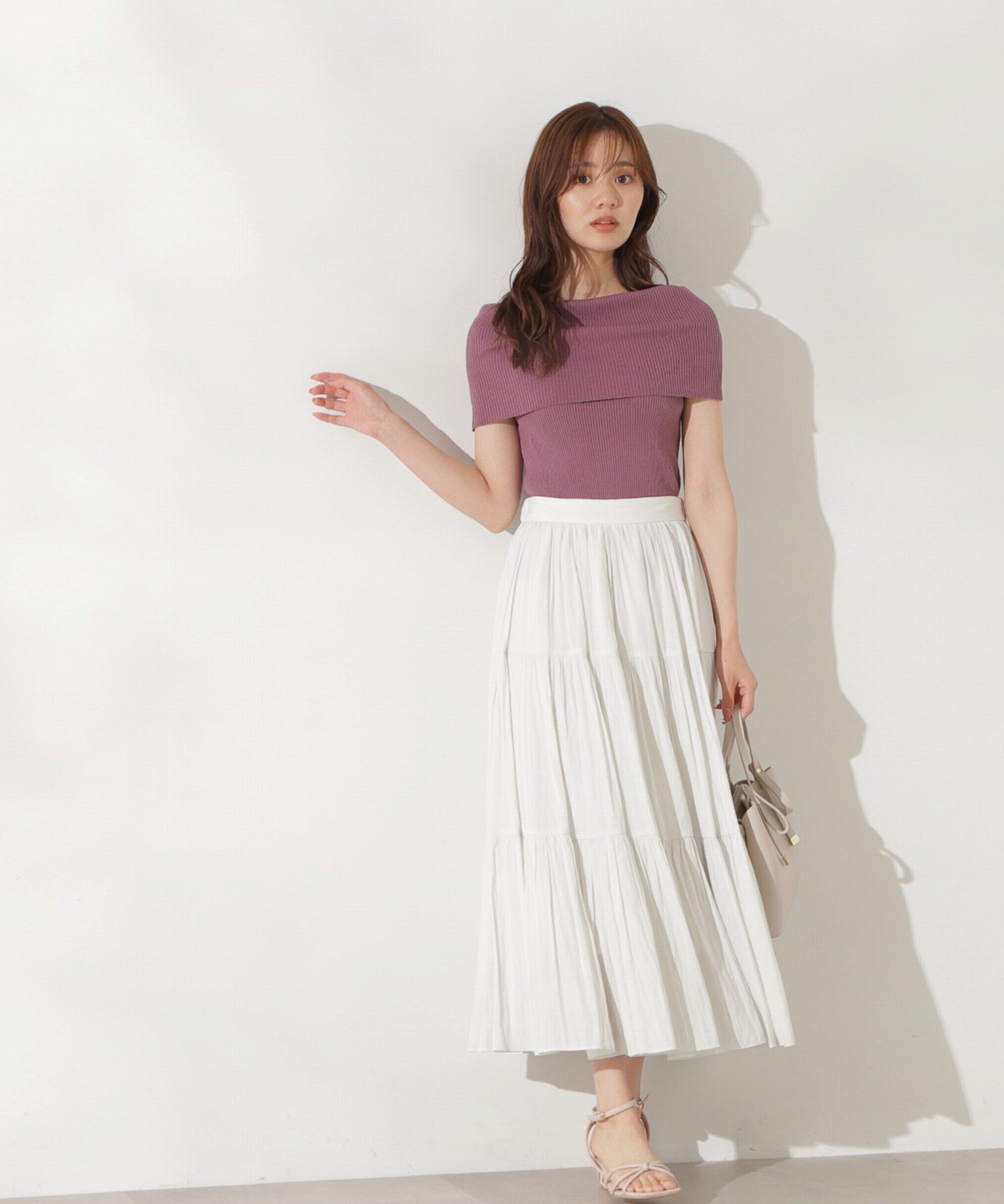 PROPORTION BODY DRESSING「オフショルノースリニット」|ニット・セーター|