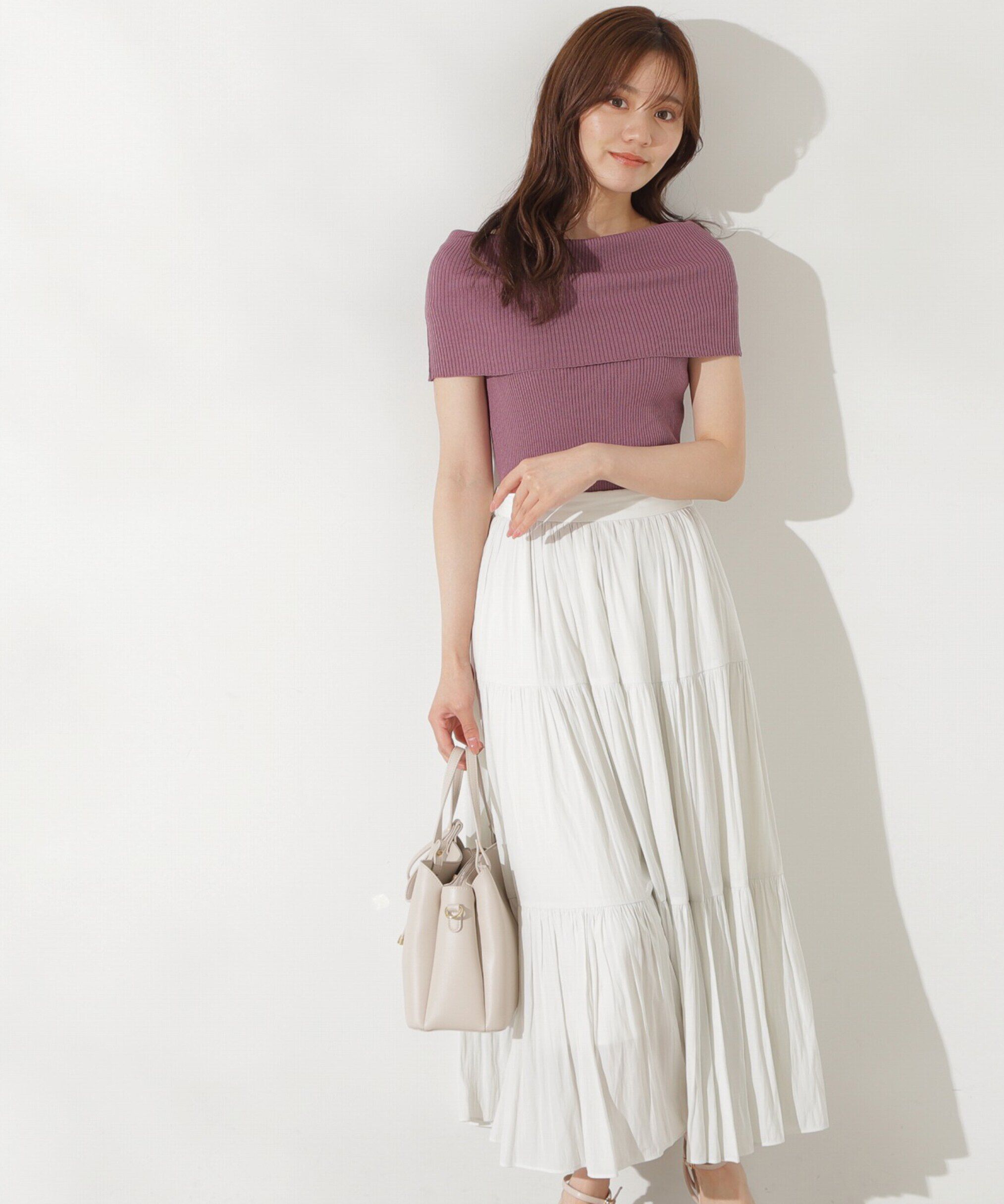 PROPORTION BODY DRESSING「オフショルノースリニット」|ニット・セーター|