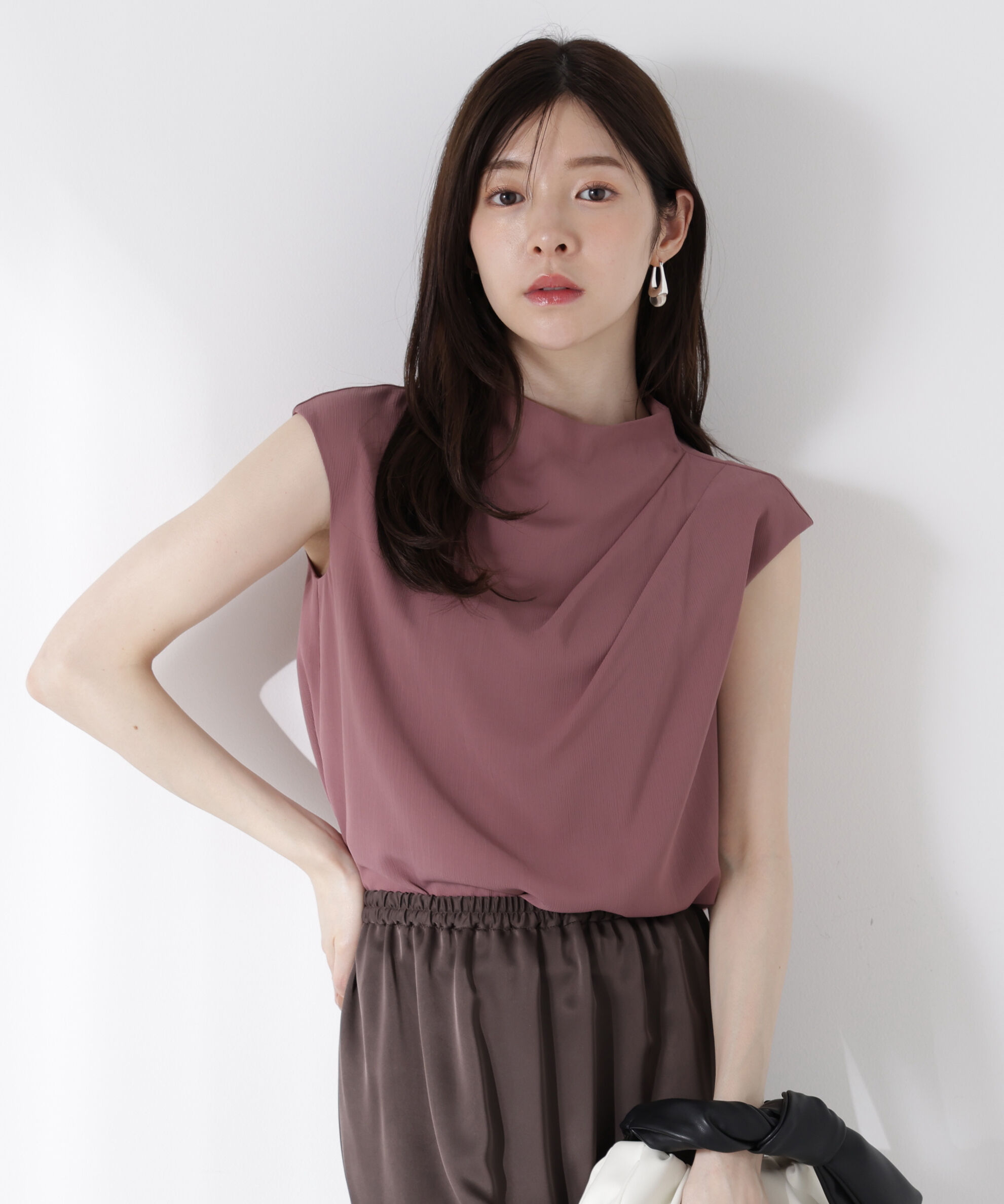 PROPORTION BODY DRESSING「楊柳アシメブラウス」|シャツ・ブラウス|ピンク