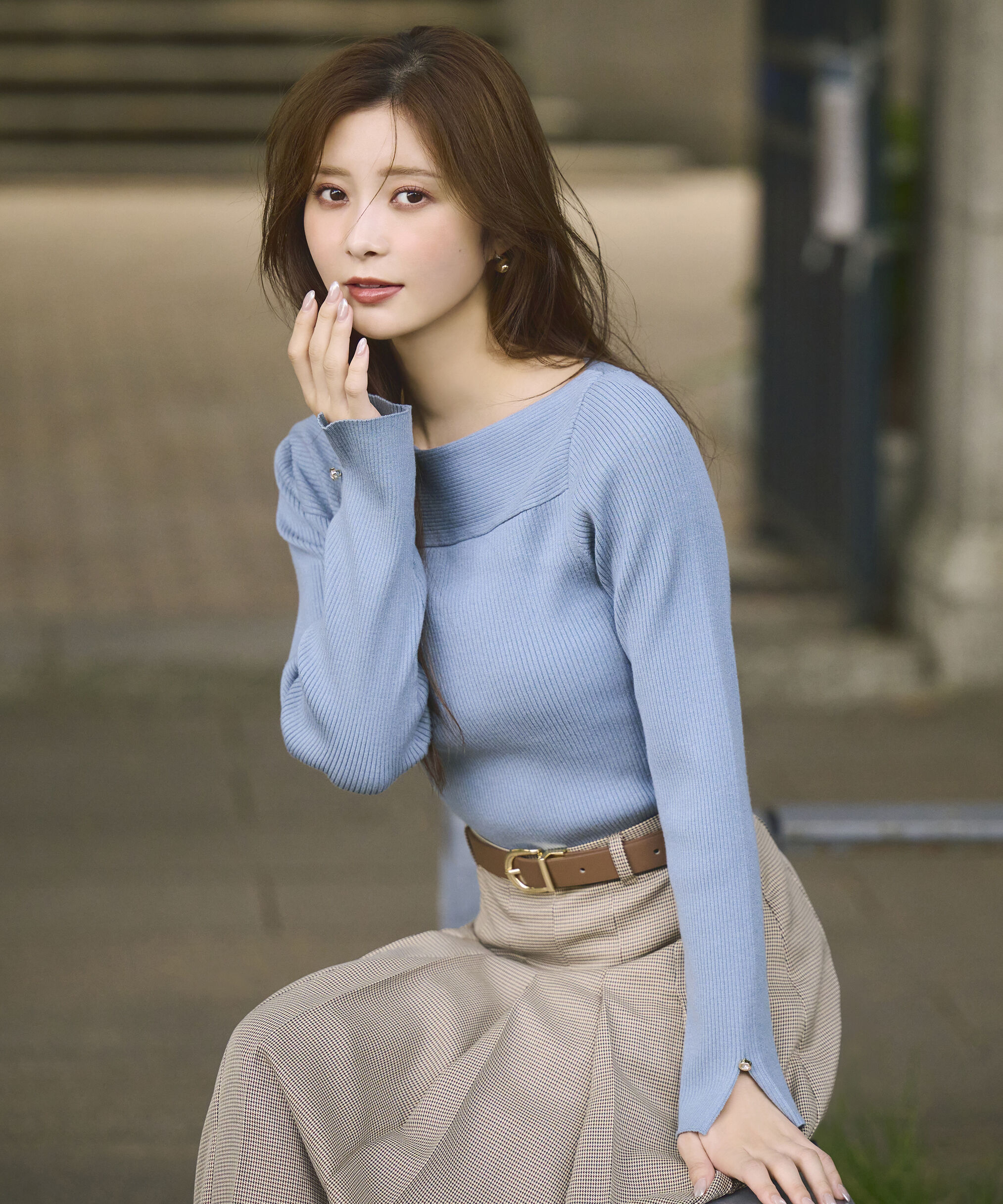 PROPORTION BODY DRESSING「＜ハンドウォッシャブル＞変わり編みリブニット 25AW」|ニット・セーター|グリーン