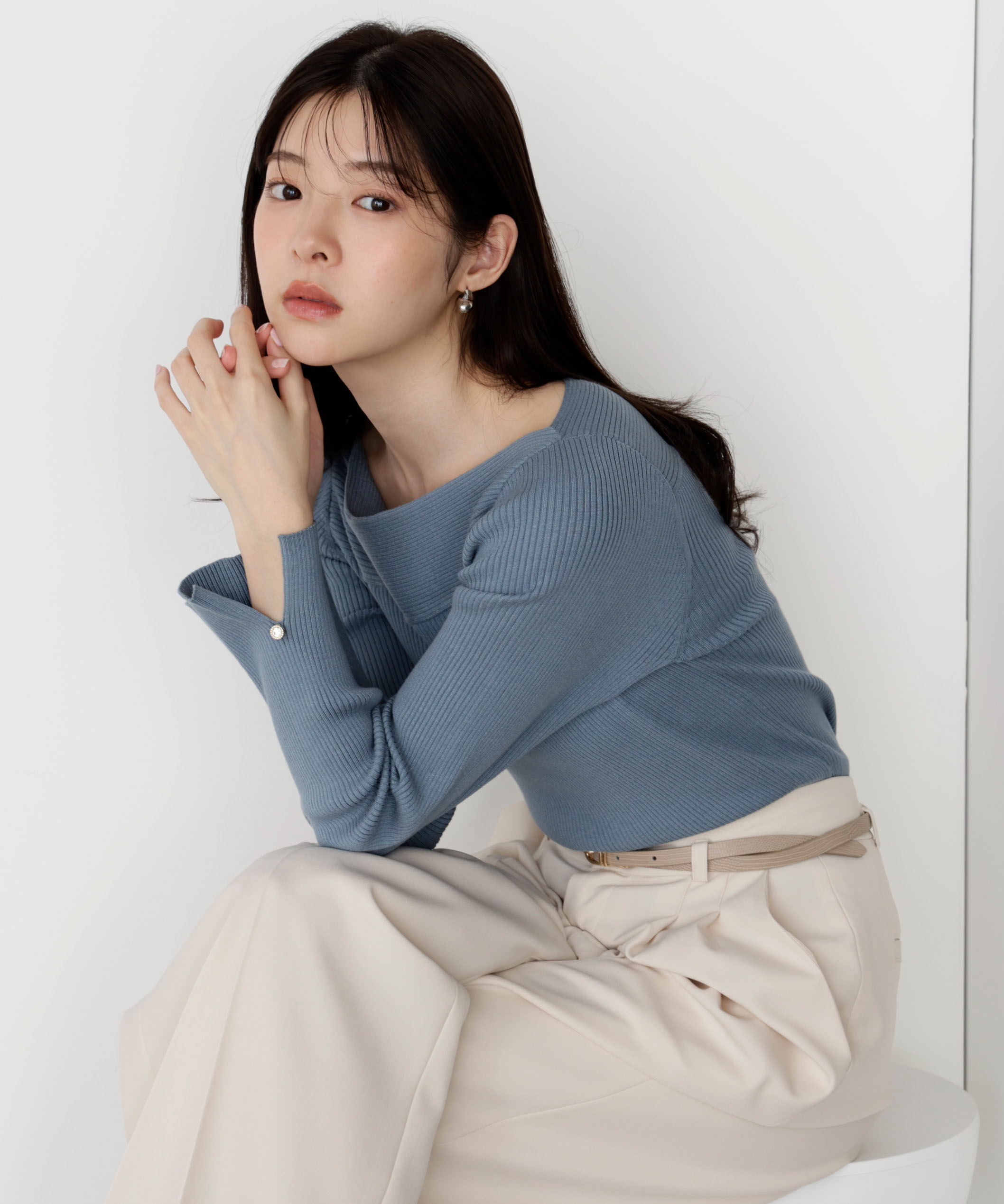PROPORTION BODY DRESSING「＜ハンドウォッシャブル＞変わり編みリブニット 25AW」|ニット・セーター|