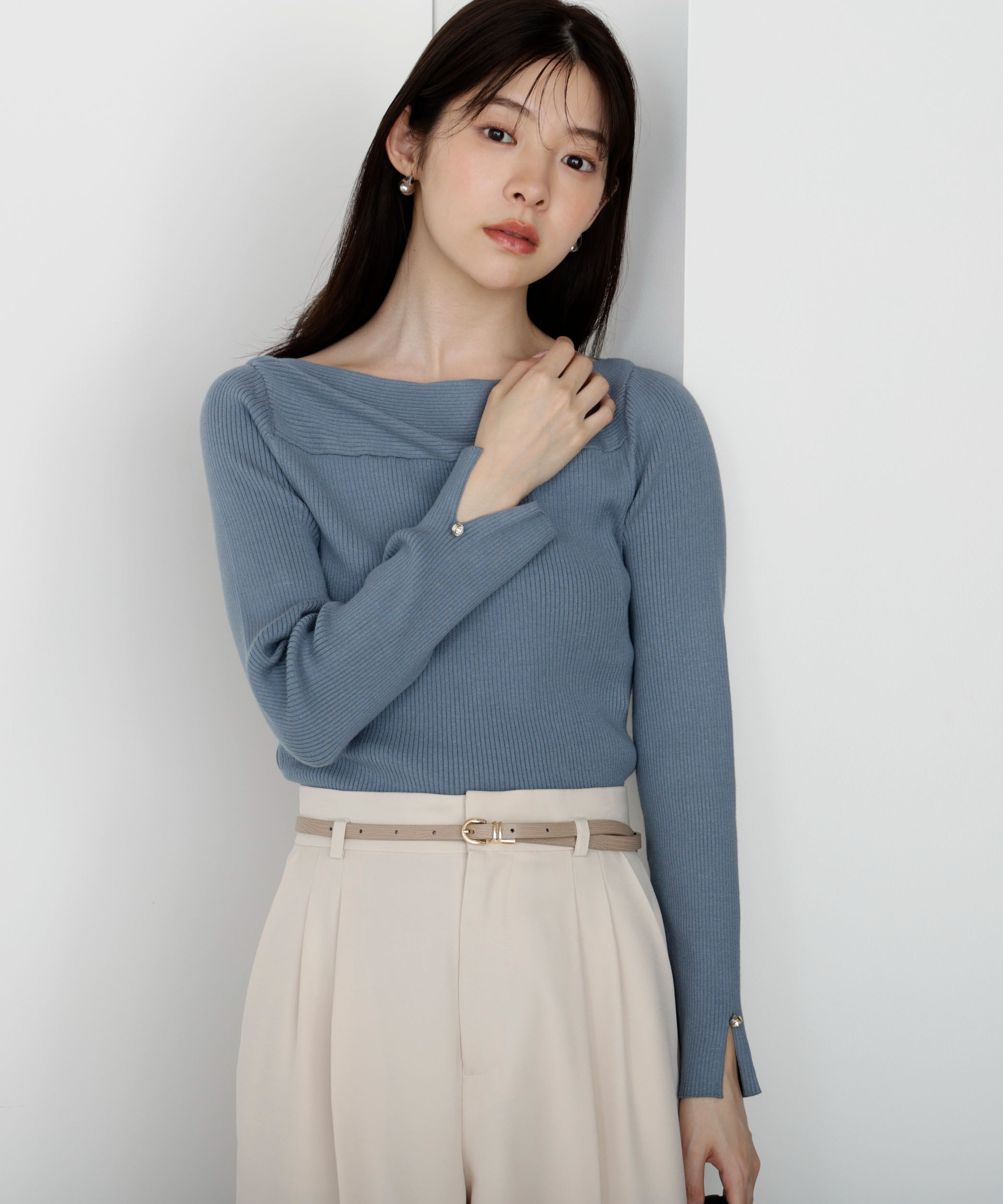 PROPORTION BODY DRESSING「＜ハンドウォッシャブル＞変わり編みリブニット 25AW」|ニット・セーター|