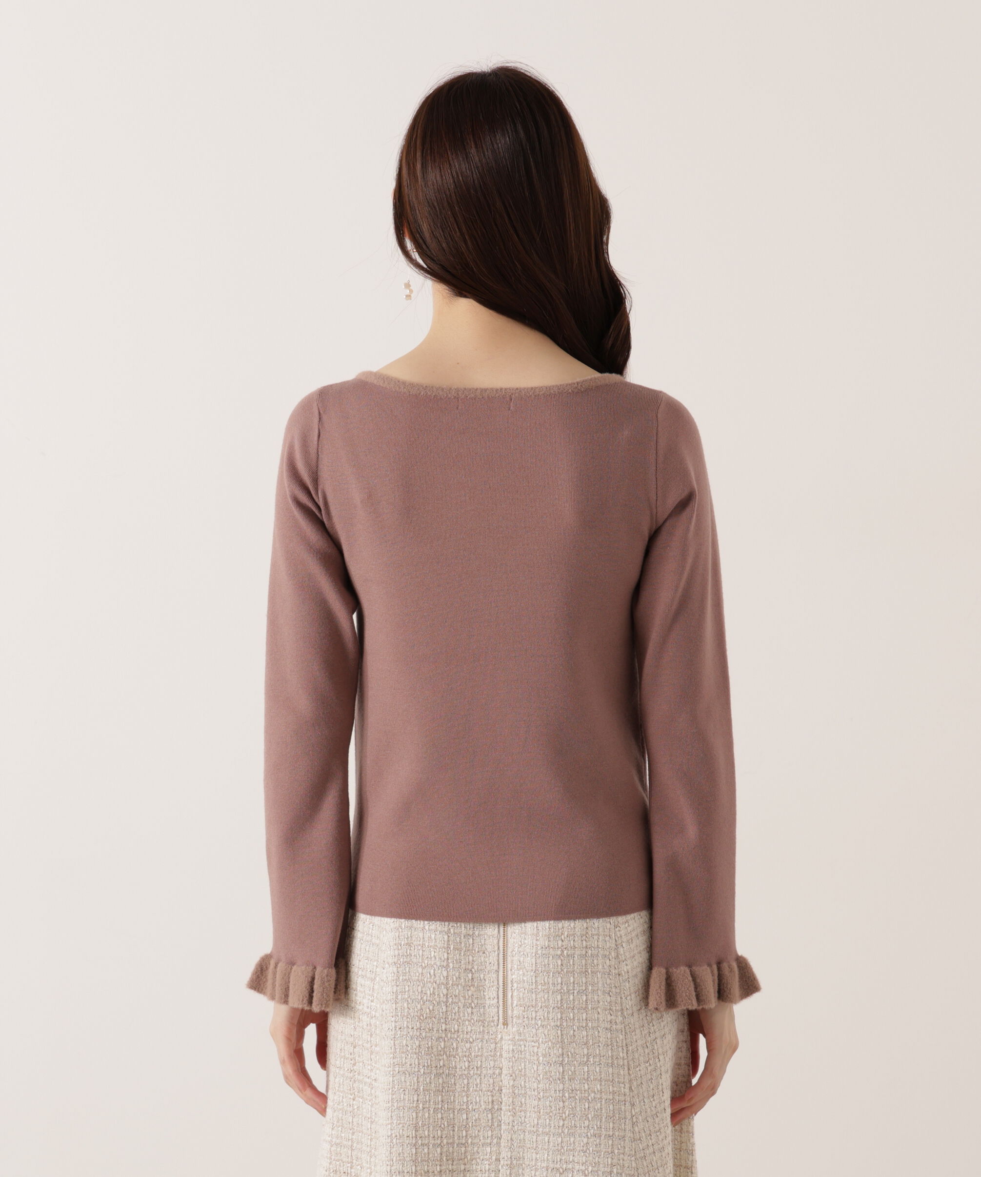 PROPORTION BODY DRESSING「ミニフェザー部分スリーブニット  25AW」|ニット・セーター|