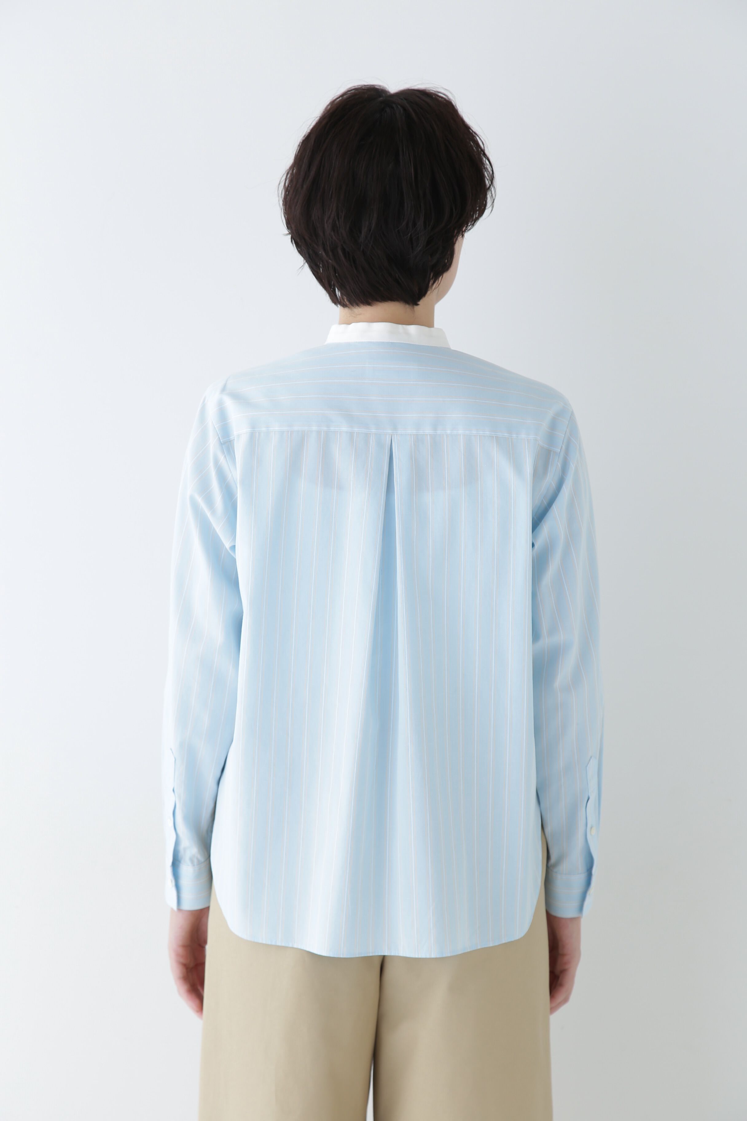  「◆コットンドビーストライプクレリックシャツ」|シャツ・ブラウス|