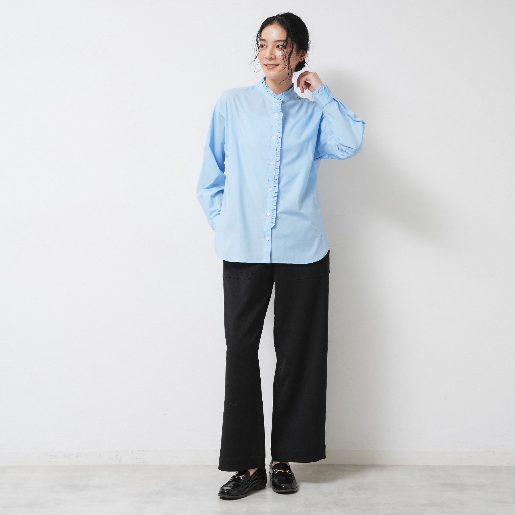 Dessin「【ウエストゴム/洗える】ツイルセミワイドパンツ」|その他|