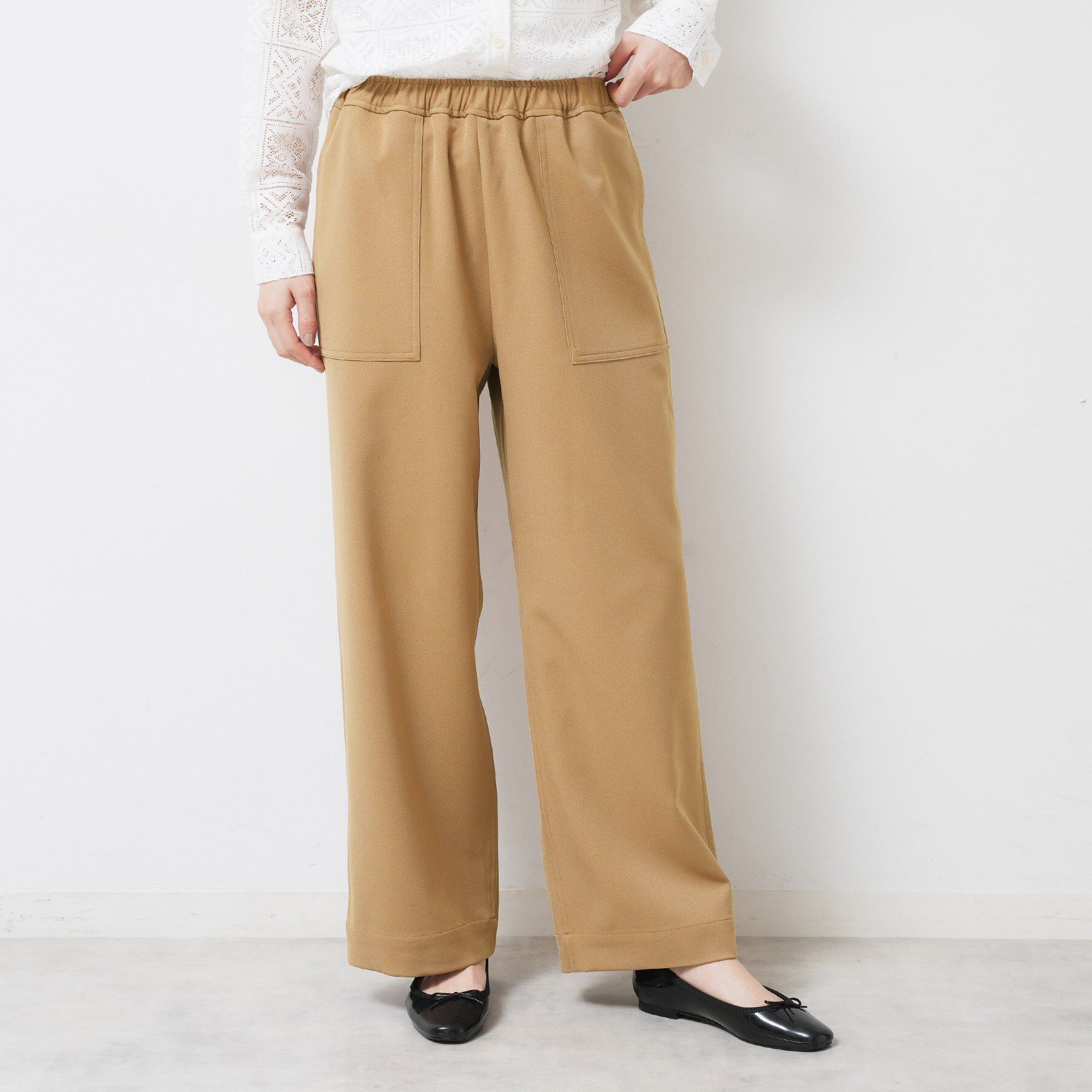 Dessin「【ウエストゴム/洗える】ツイルセミワイドパンツ」|その他|