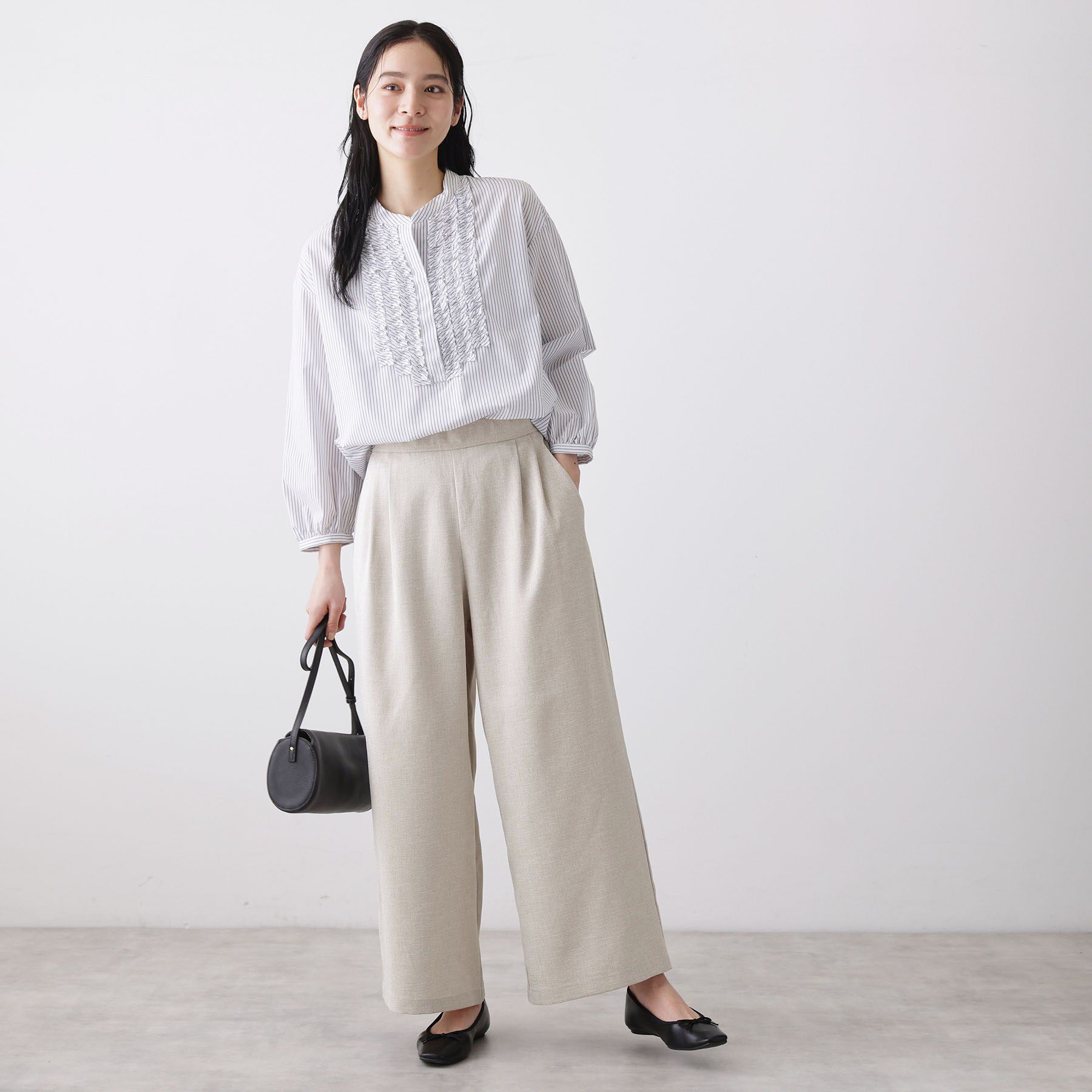 Dessin「【セットアップ可/洗える】リネンライクワイドパンツ」|その他|