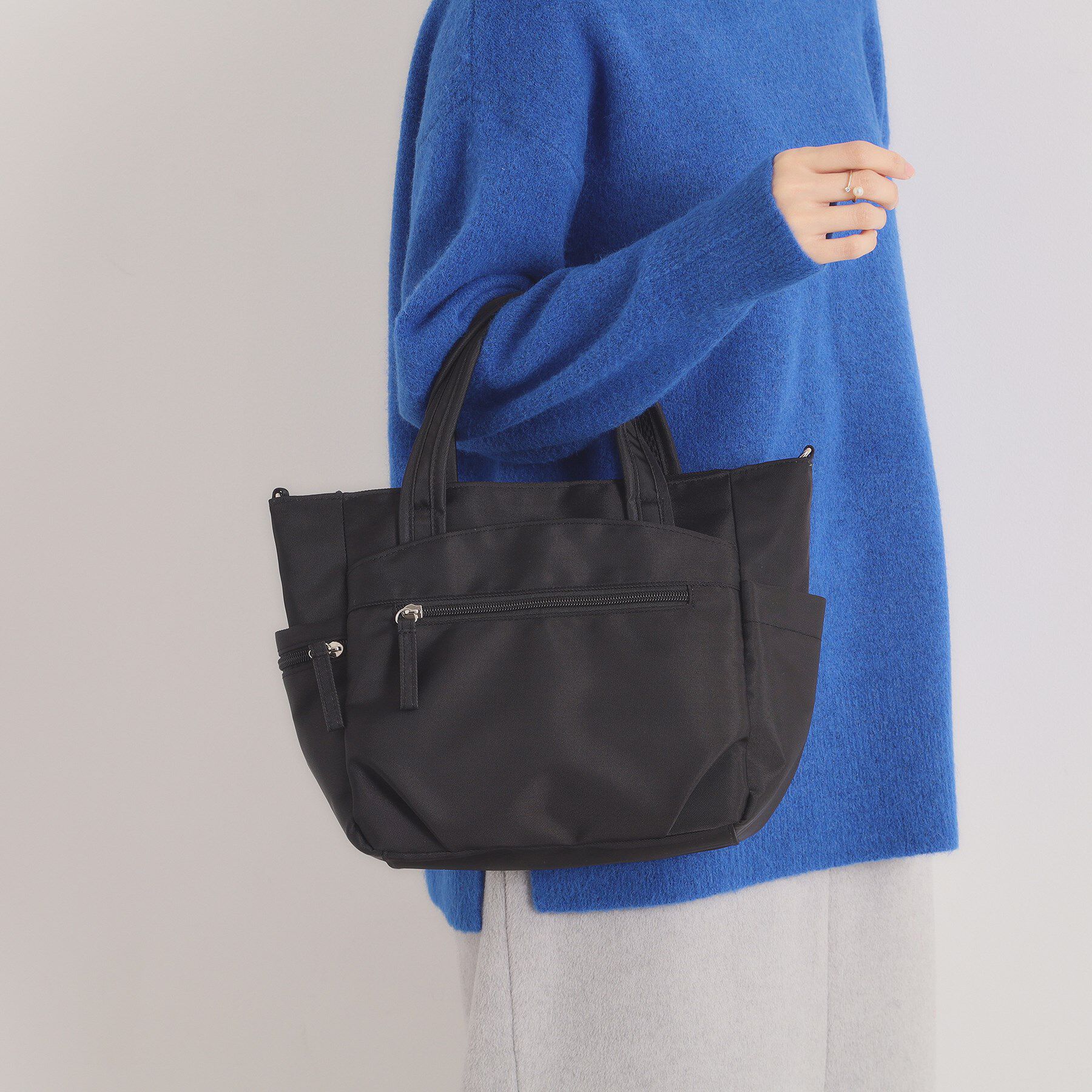 ITS&rsquo;DEMO「＜人間工学＞撥水2WAYトート」|トートバッグ|ブラック(019)