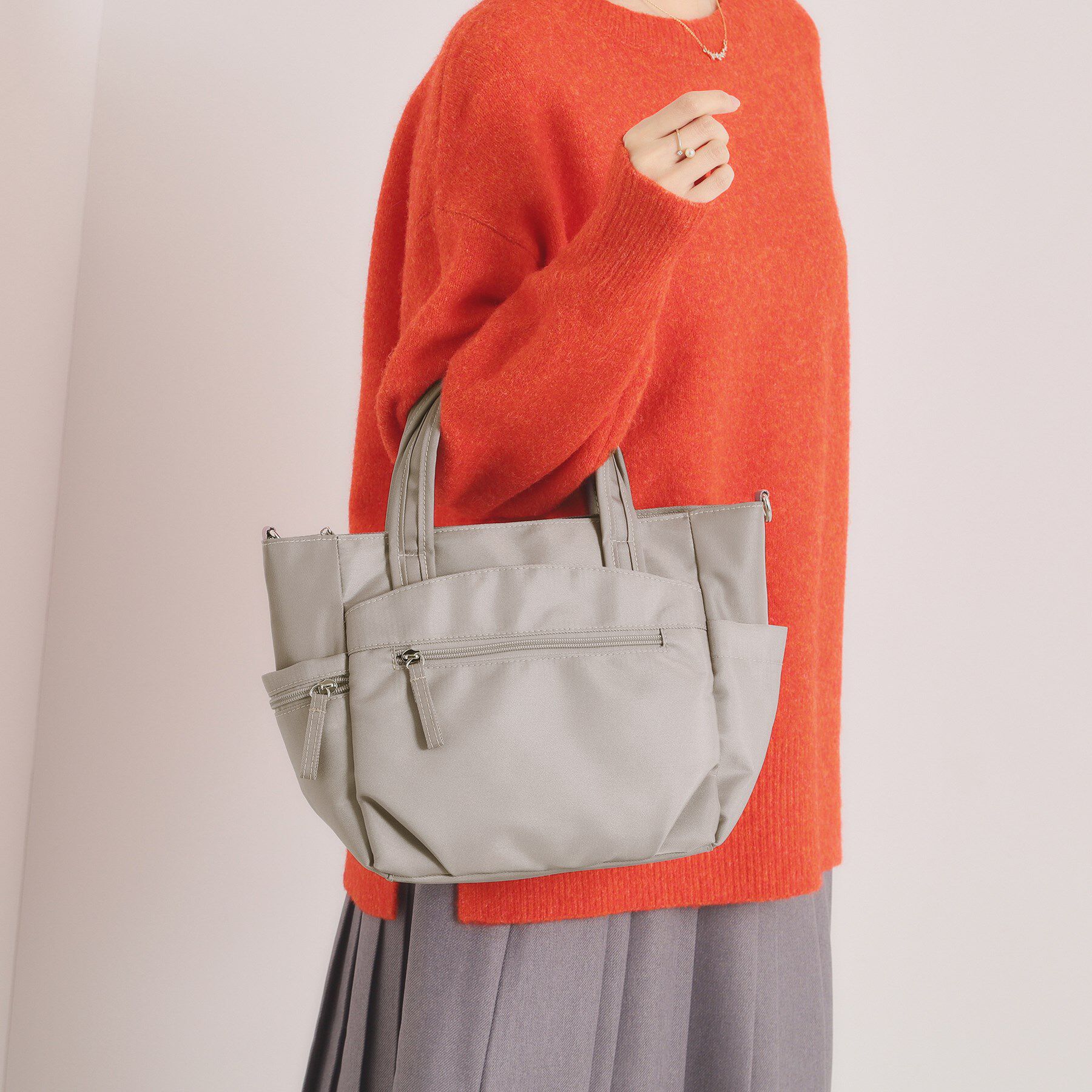 ITS&rsquo;DEMO「＜人間工学＞撥水2WAYトート」|トートバッグ|グレージュ(050)