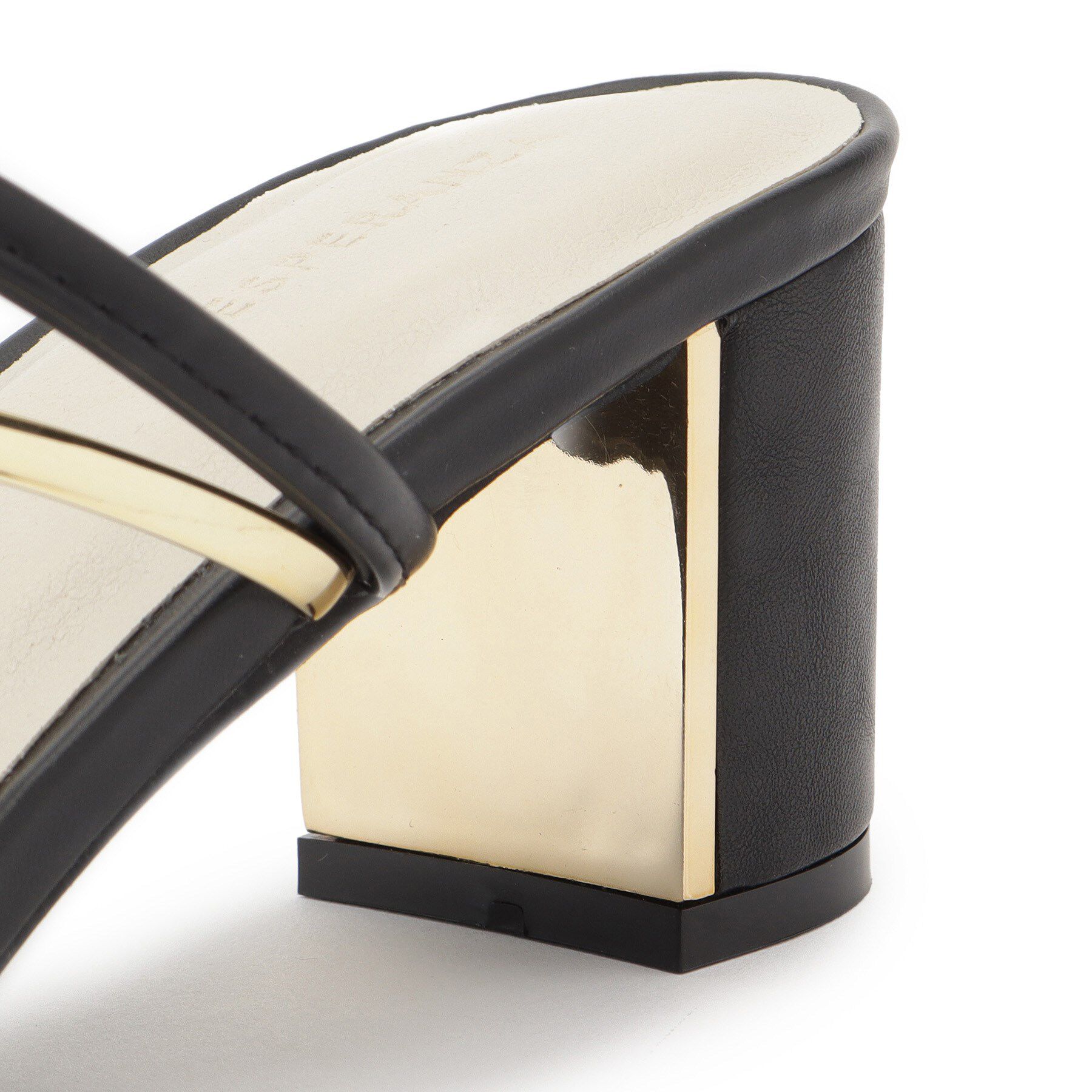 ESPERANZA「ゴールドラインプレートヒールミュール」|サンダル|