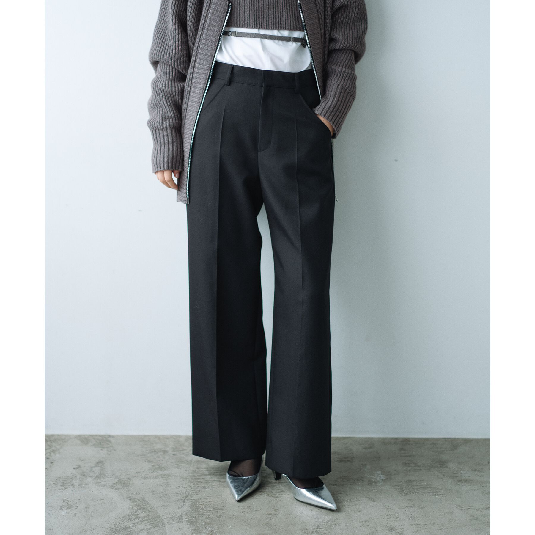 CODE A「high waist trousers」|その他|ブラック(019)