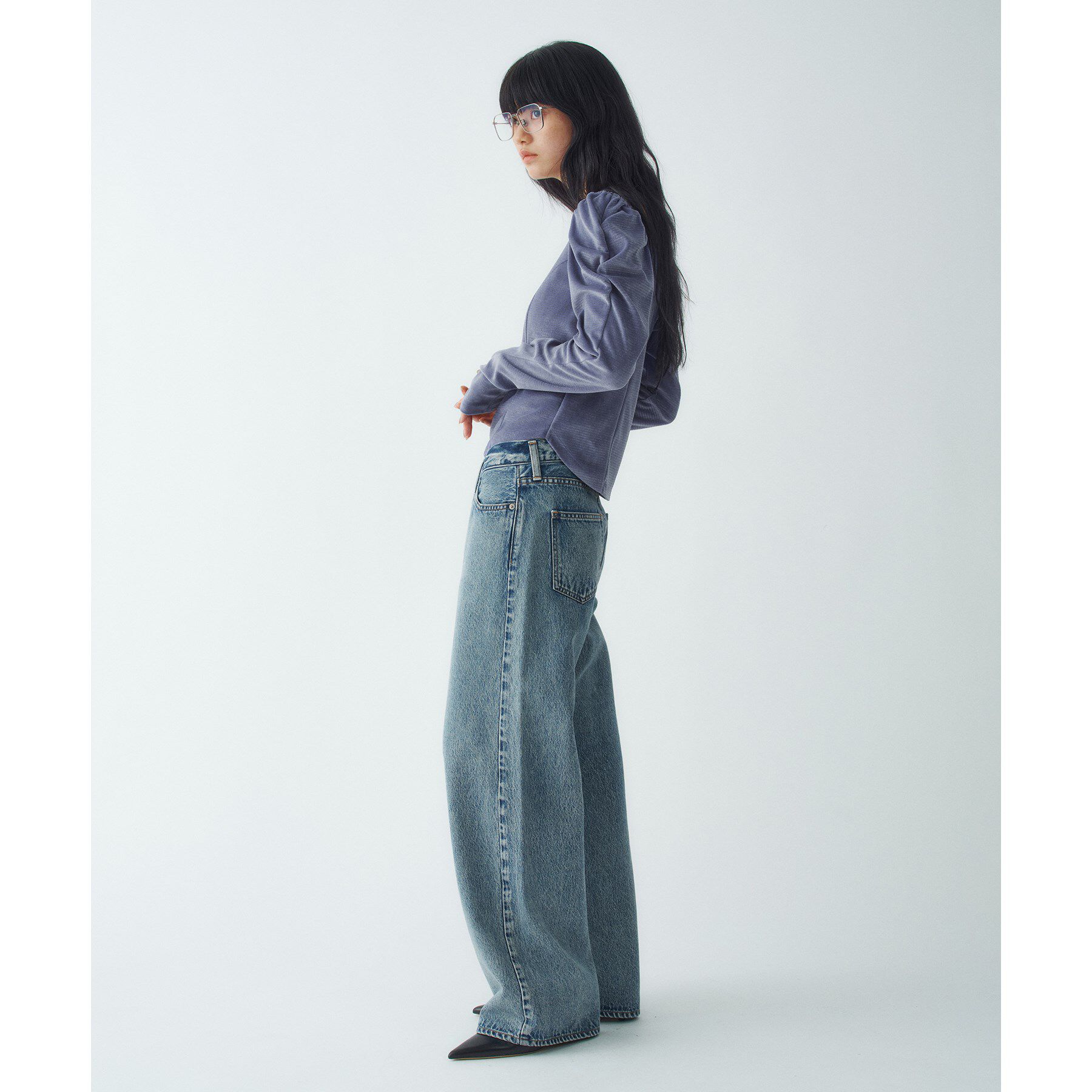 CODE A「velour square puff top」|Tシャツ・カットソー|