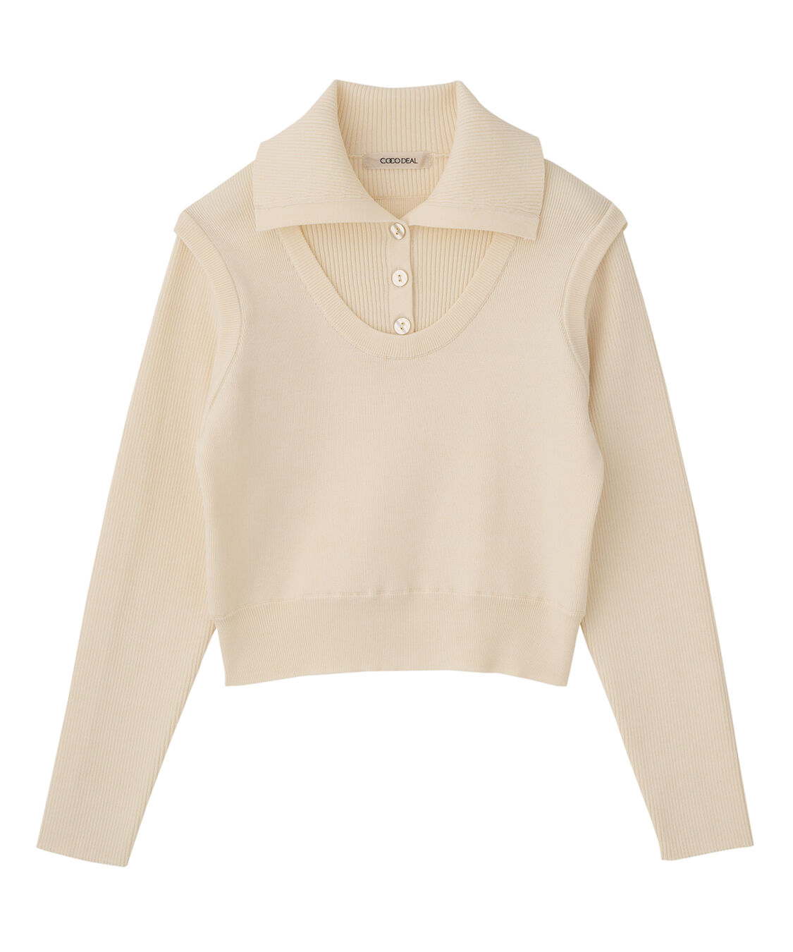 COCO DEAL「レイヤードデザインニット」|ニット・セーター|