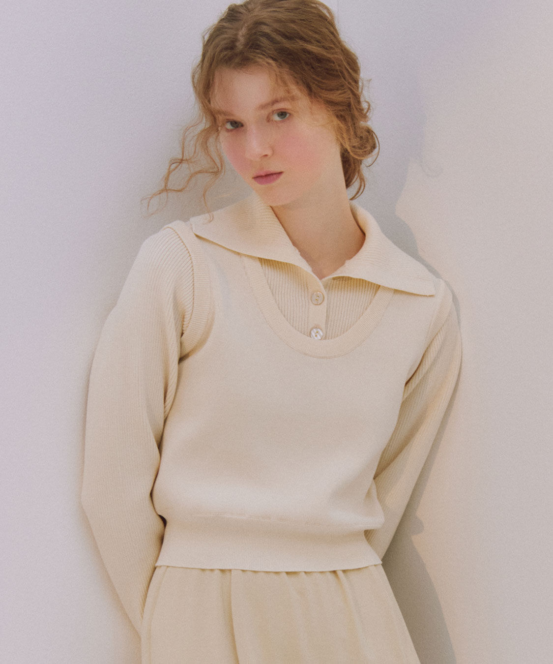 COCO DEAL「レイヤードデザインニット」|ニット・セーター|