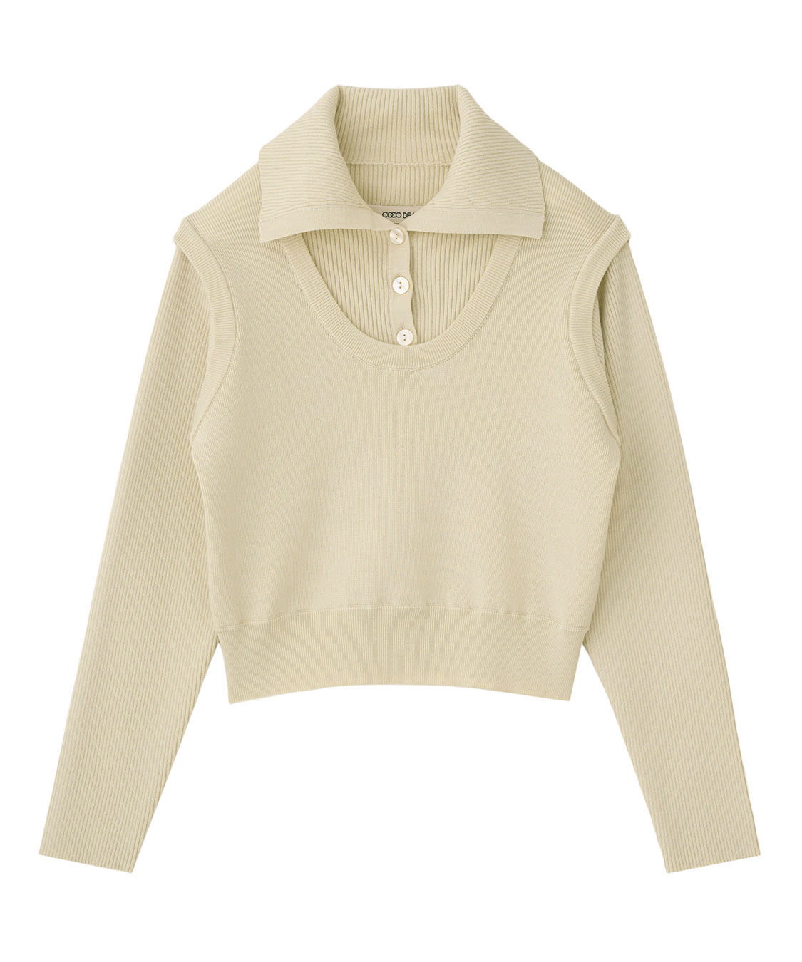 COCO DEAL「レイヤードデザインニット」|ニット・セーター|