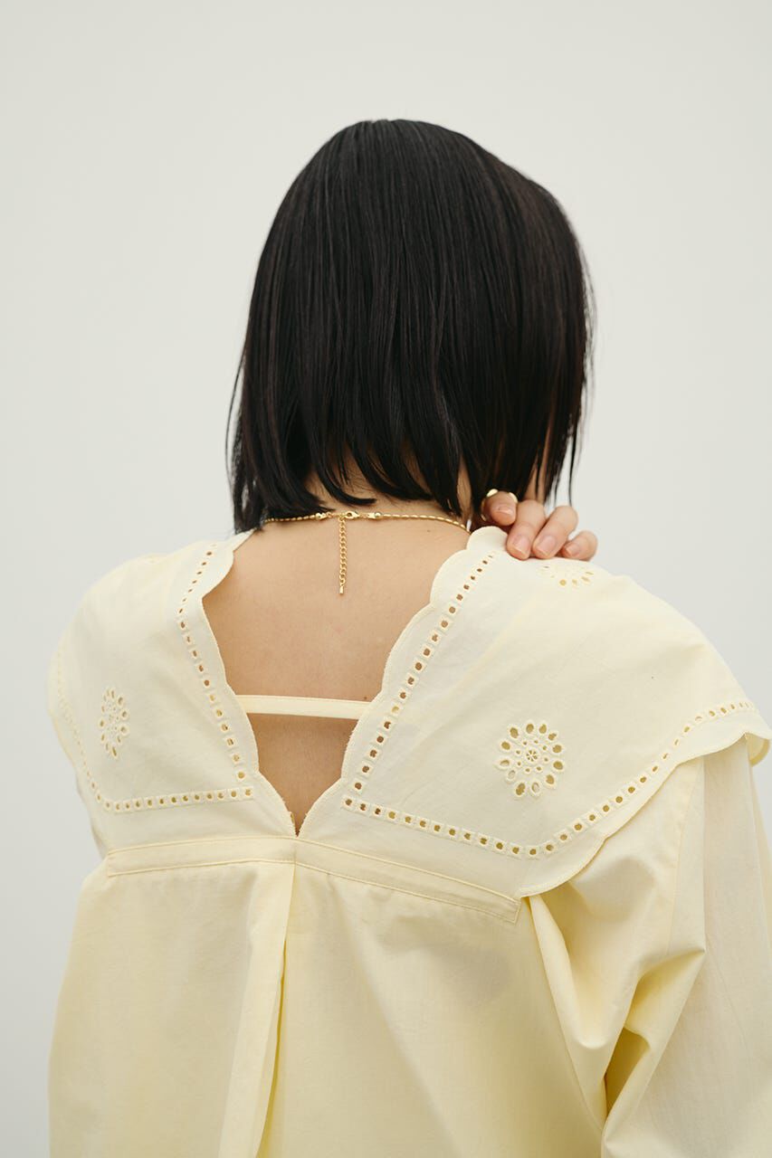 STYLEMIXER「カットワークカラーブラウス」|Tシャツ・カットソー|