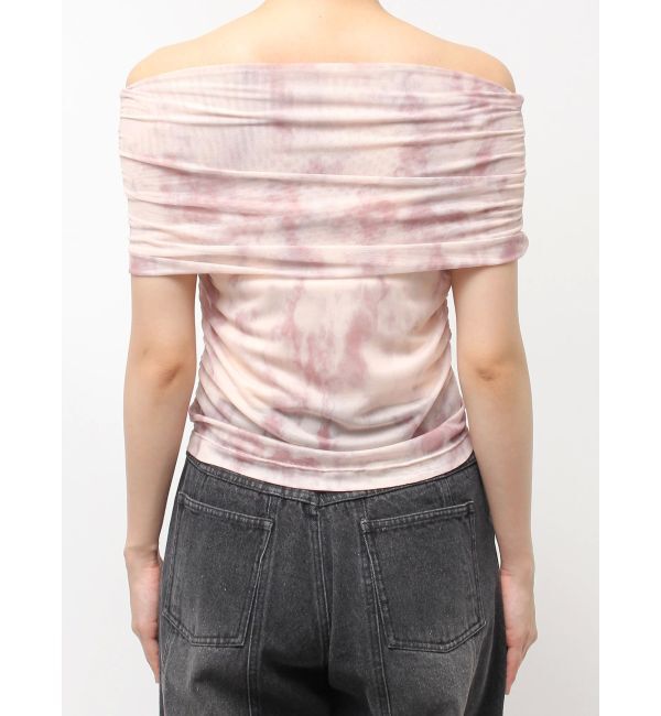 CALNAMUR「アブストラクトパターンチュールオフショル」|Tシャツ・カットソー|