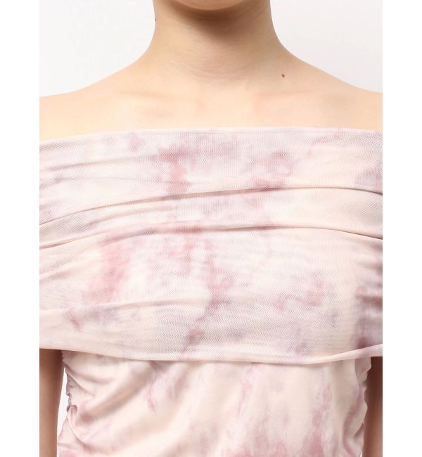 CALNAMUR「アブストラクトパターンチュールオフショル」|Tシャツ・カットソー|