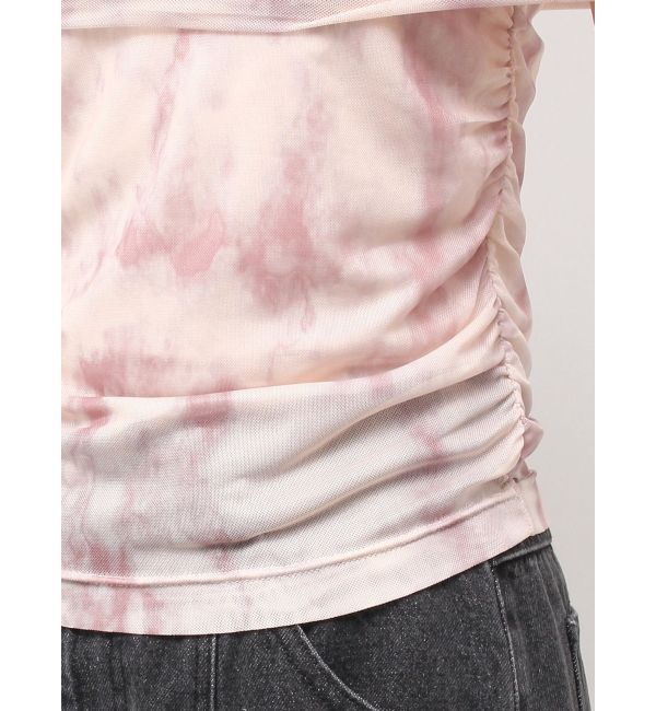 CALNAMUR「アブストラクトパターンチュールオフショル」|Tシャツ・カットソー|