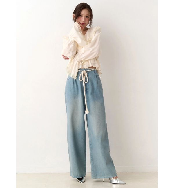 CALNAMUR「ウエストフリンジデニムパンツ」|その他|