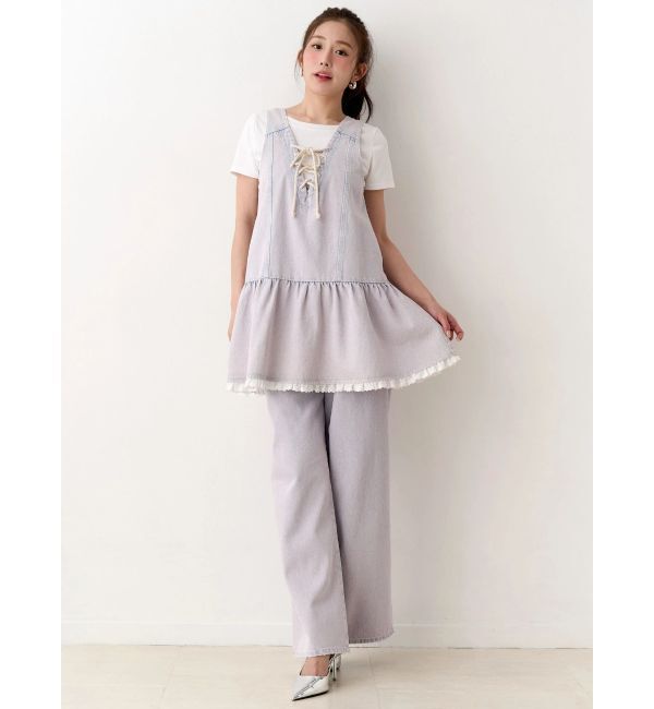 CALNAMUR「ウエストフリンジデニムパンツ」|その他|