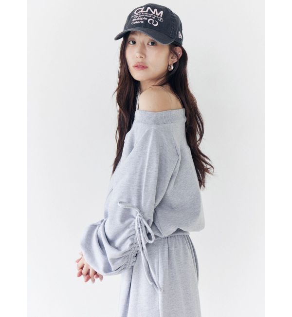 CALNAMUR「フロントジップオフショルスウェット」|Tシャツ・カットソー|