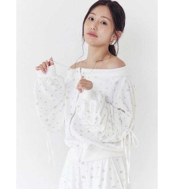 CALNAMUR「フロントジップオフショルスウェット」|Tシャツ・カットソー|