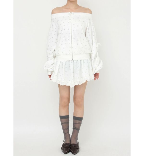 CALNAMUR「フロントジップオフショルスウェット」|Tシャツ・カットソー|