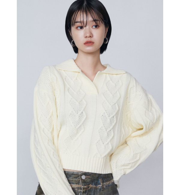 EMODA「スキッパーワイドハートニット」|ニット・セーター|