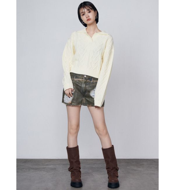 EMODA「スキッパーワイドハートニット」|ニット・セーター|