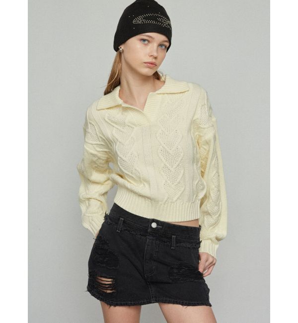 EMODA「スキッパーワイドハートニット」|ニット・セーター|