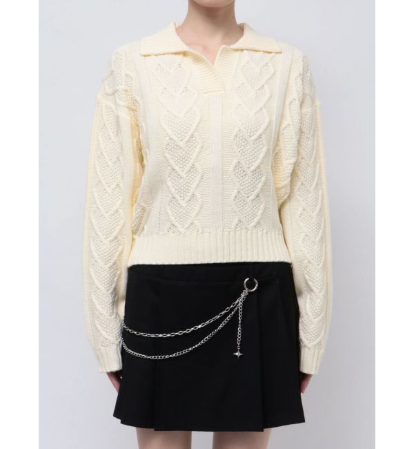 EMODA「スキッパーワイドハートニット」|ニット・セーター|