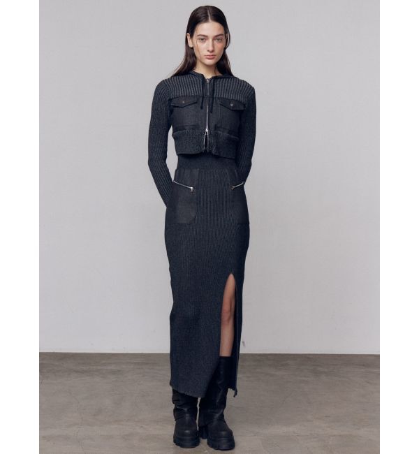 EMODA「ドッキングポケットリブワンピース」|ワンピース|