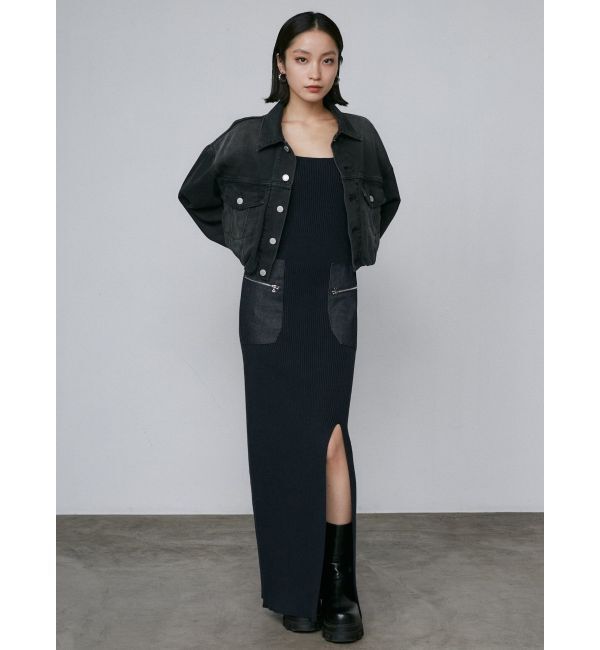 EMODA「ドッキングポケットリブワンピース」|ワンピース|