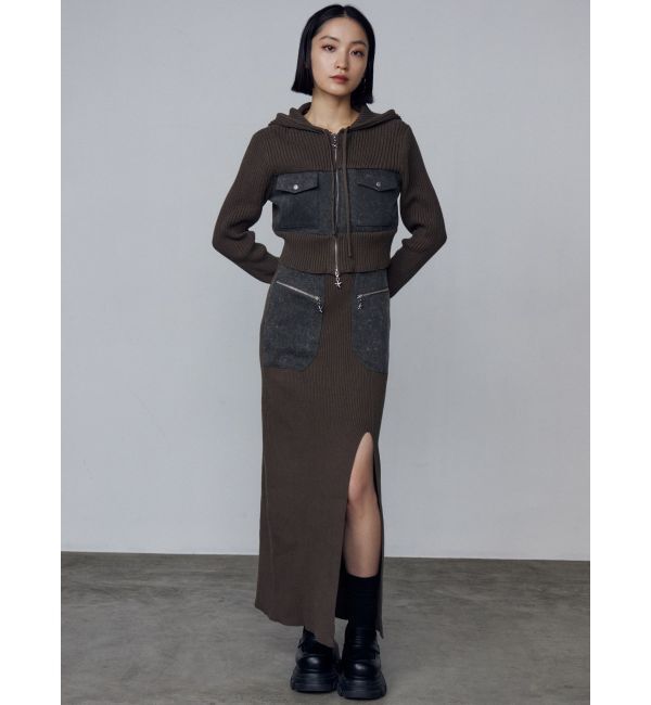 EMODA「ドッキングポケットリブワンピース」|ワンピース|