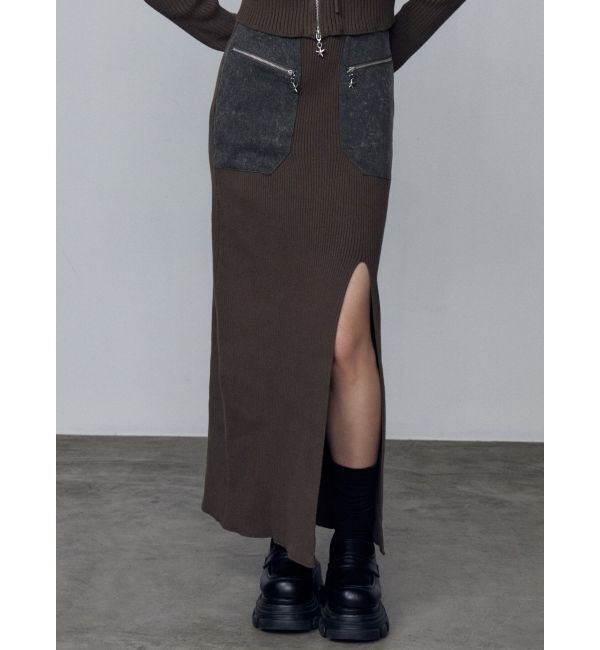 EMODA「ドッキングポケットリブワンピース」|ワンピース|