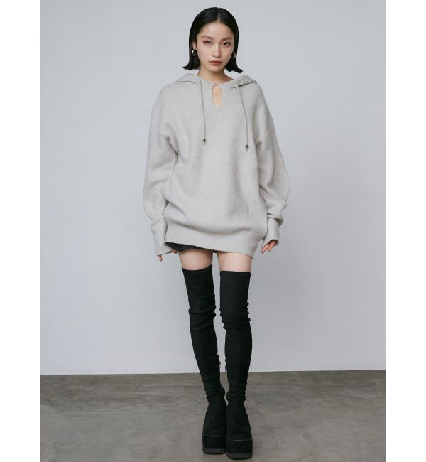 EMODA「ワイドフードルーズニット」|ニット・セーター|