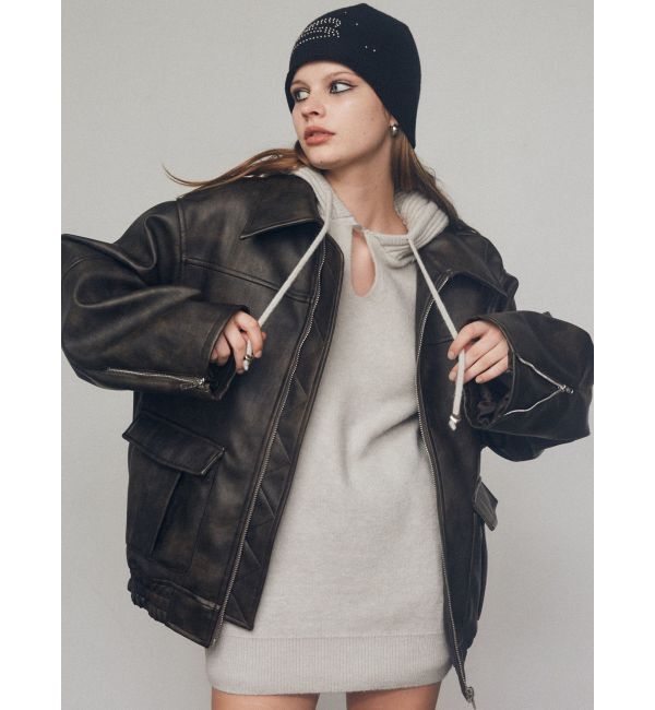 EMODA「ワイドフードルーズニット」|ニット・セーター|