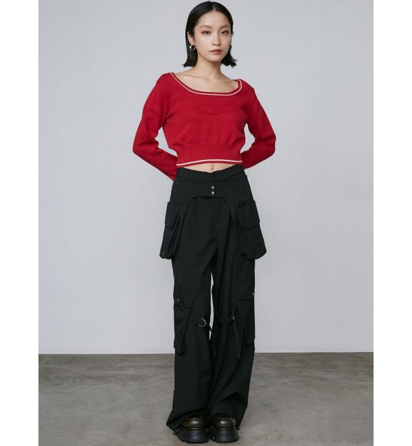 EMODA「ラウンドロゴコンパクトニット」|ニット・セーター|