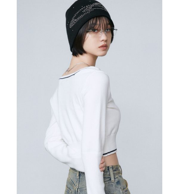 EMODA「ラウンドロゴコンパクトニット」|ニット・セーター|