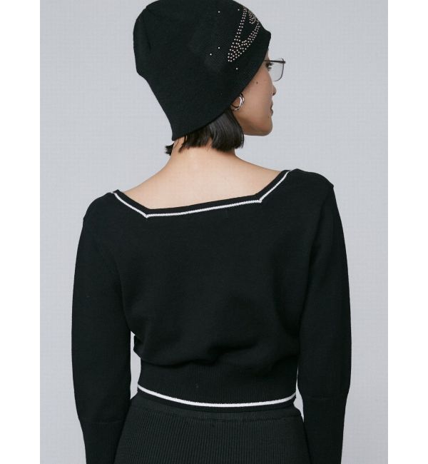 EMODA「ラウンドロゴコンパクトニット」|ニット・セーター|