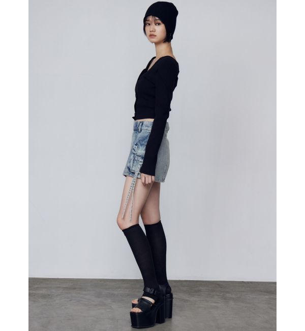 EMODA「フロントボタンショートトップ」|Tシャツ・カットソー|