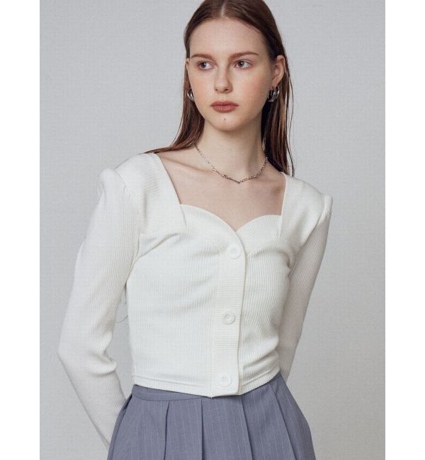 EMODA「フロントボタンショートトップ」|Tシャツ・カットソー|