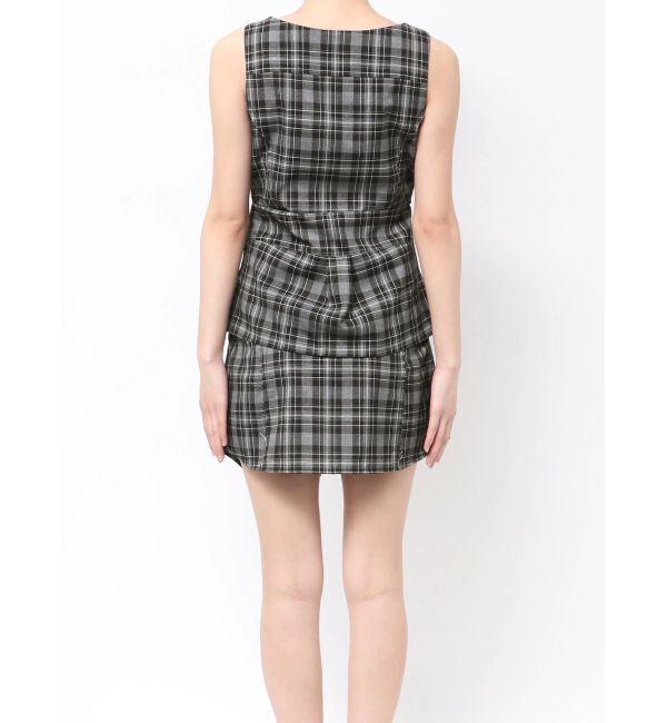 EMODA「ラップスリーブミニワンピース」|ワンピース|グレー