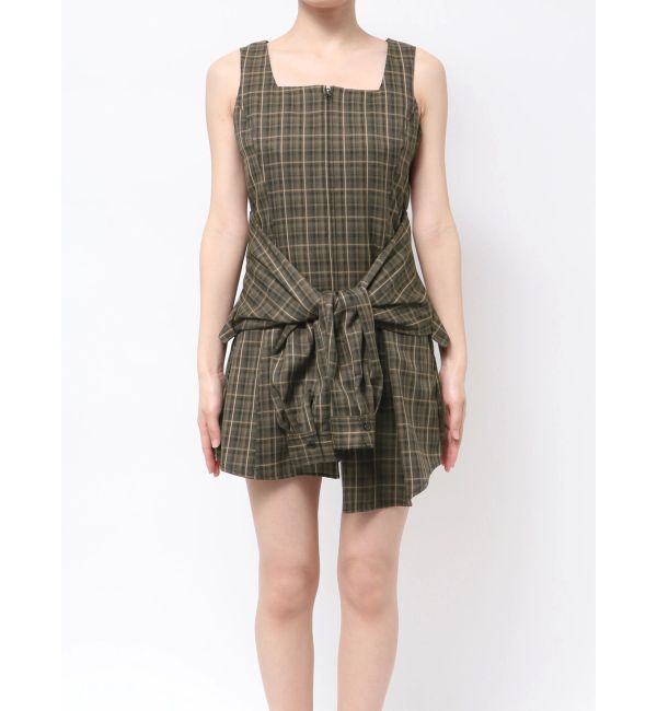 EMODA「ラップスリーブミニワンピース」|ワンピース|ブラウン