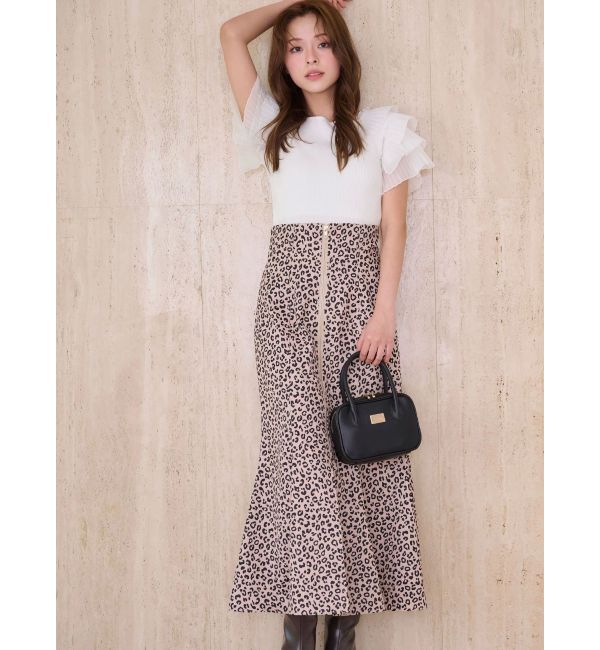 MERCURYDUO「異素材ティアードスリーブニット」|ニット・セーター|