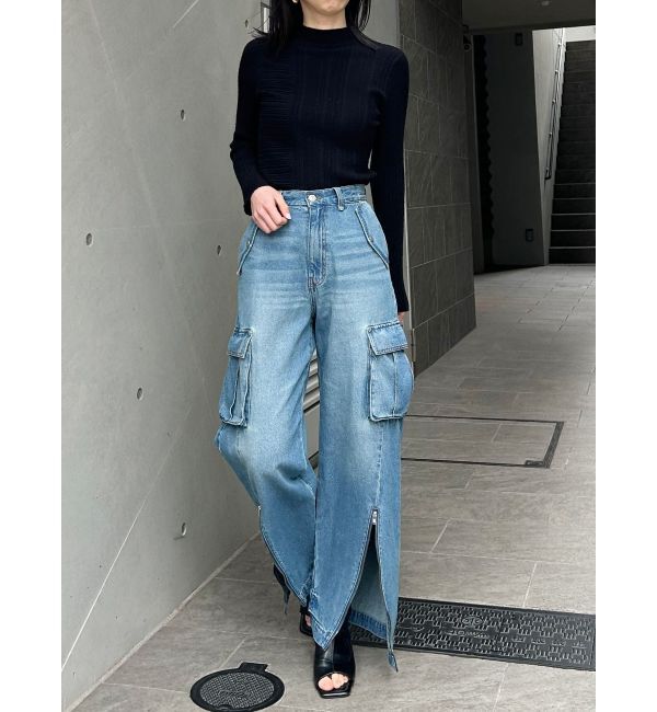 MURUA「ジップヘムカーゴデニムパンツ」|デニム|